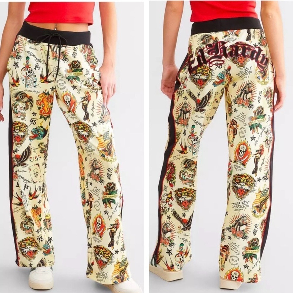 Ed Hardy Y2K‎ Style Women's Track Pants Large NWT - Picture 2 of 12